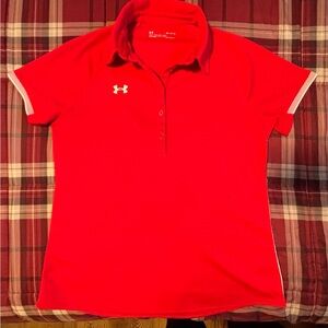 Under Armour Women’s Red Heatgear Golf Shirt